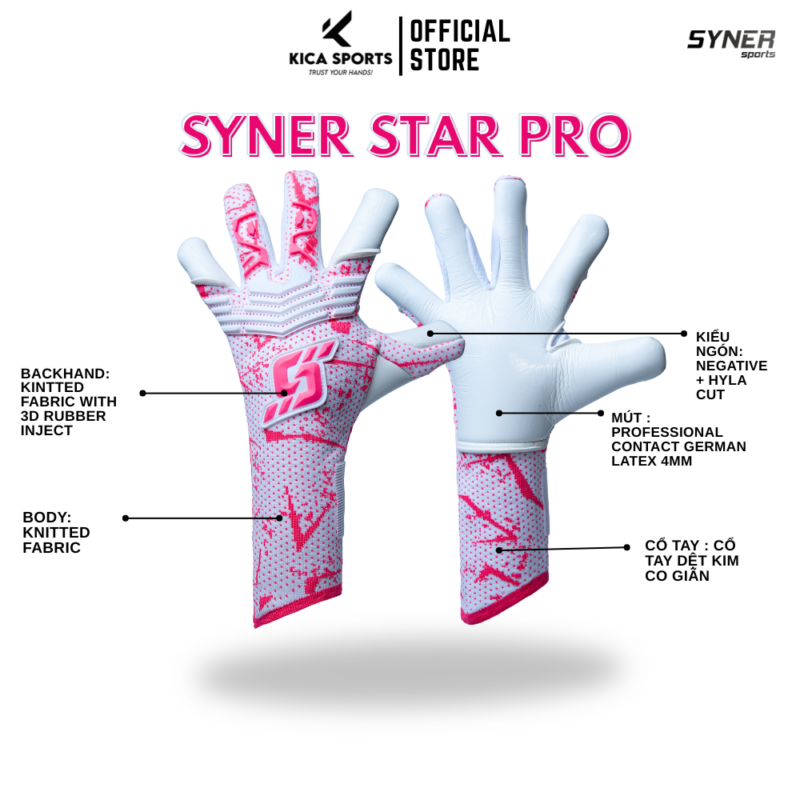 Găng Syner Star Pro Contact Hồng